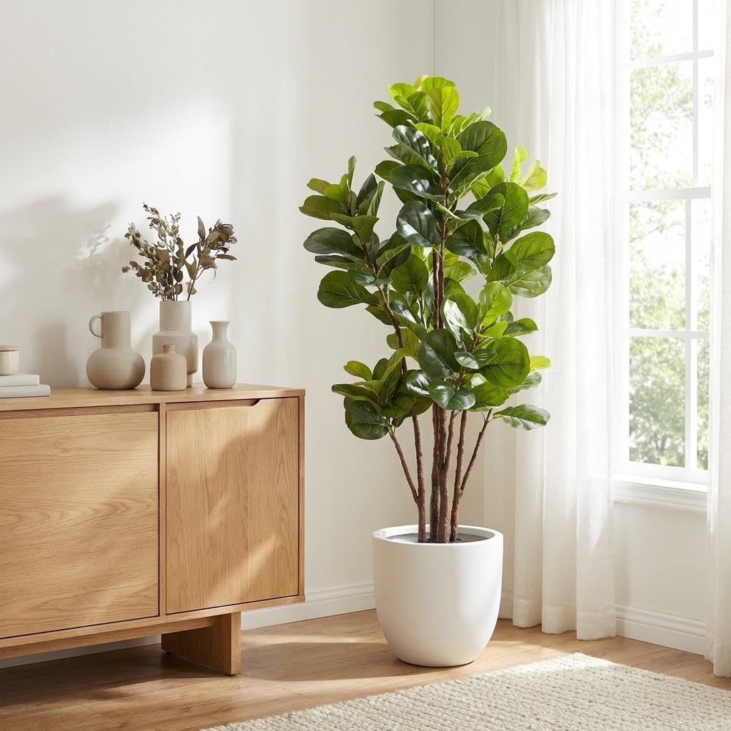 Árbol Artificial de Ficus Lyra - Ficus Lyrata Tree reseña y precio